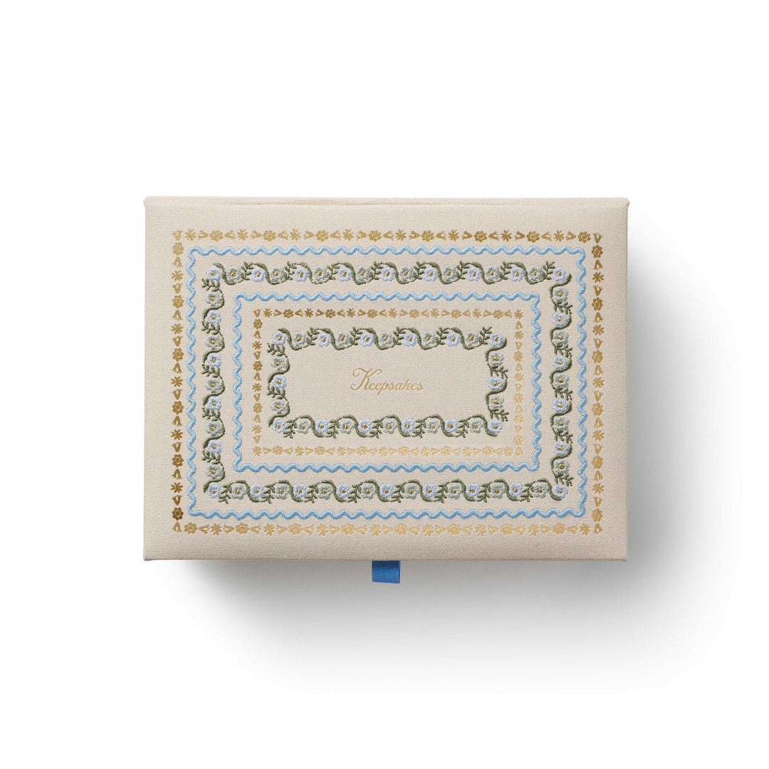 Rifle Paper Co. – Delphine Large Embroidered Keepsake Box