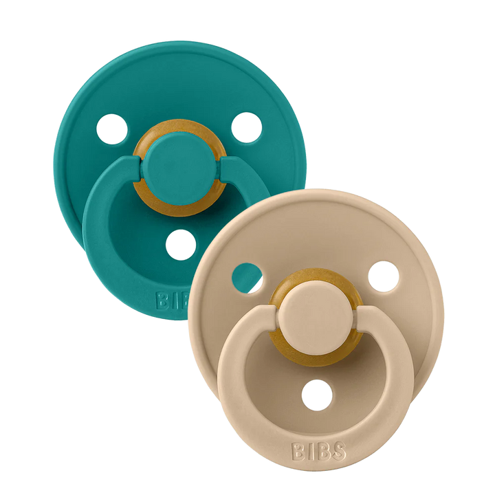 Bibs - Colour Pacifier - Taupe / Scuba (2 Pack) - Mabel & Fox