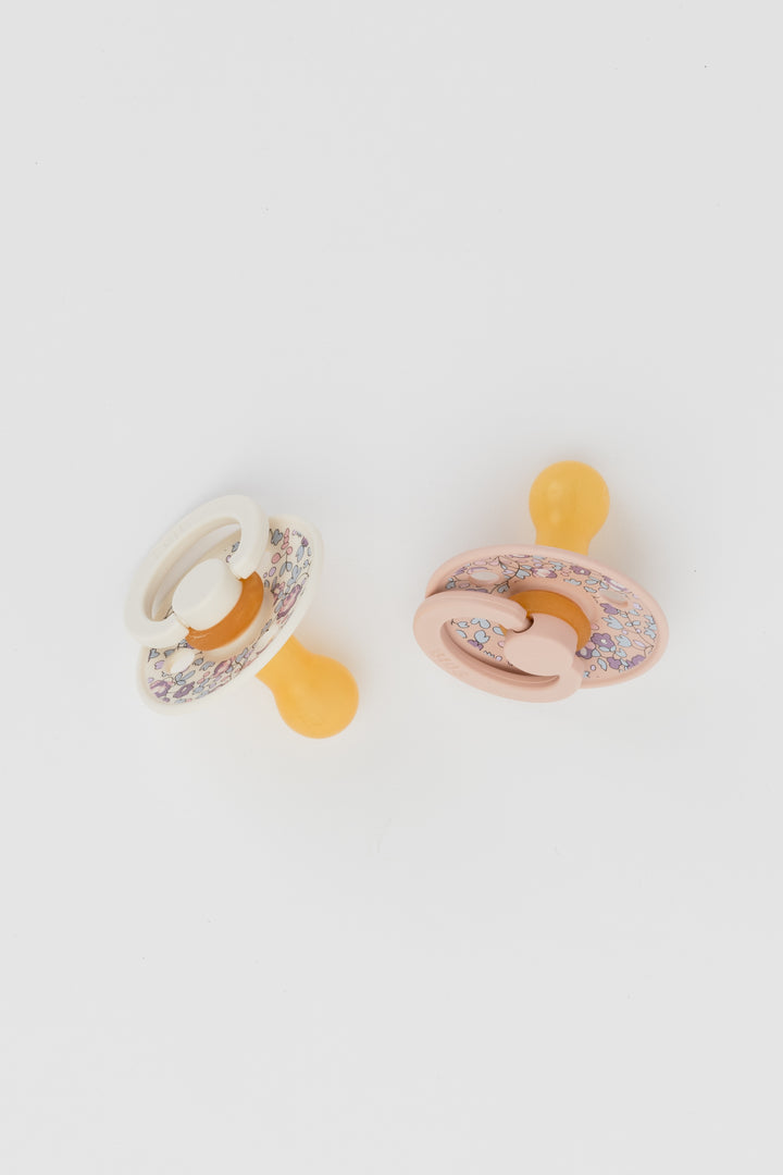 Bibs x Liberty - Colour Pacifier - Round Nipple - Eloise Mauve / Blush