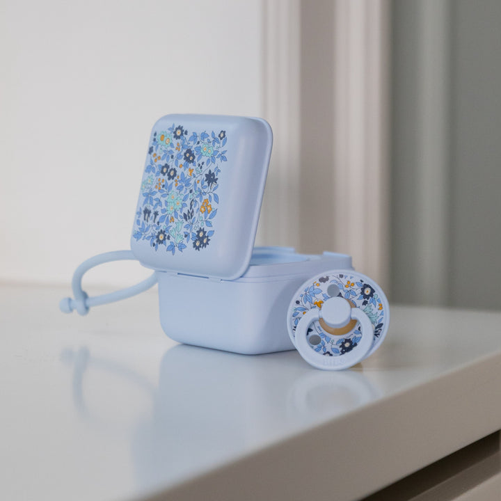 Bibs x Liberty - Pacifier Box - Chamomile Lawn Baby Blue