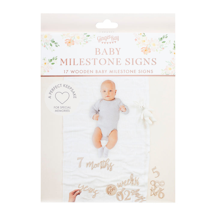 Ginger Ray - Wooden Pregnancy & Milestone Signs