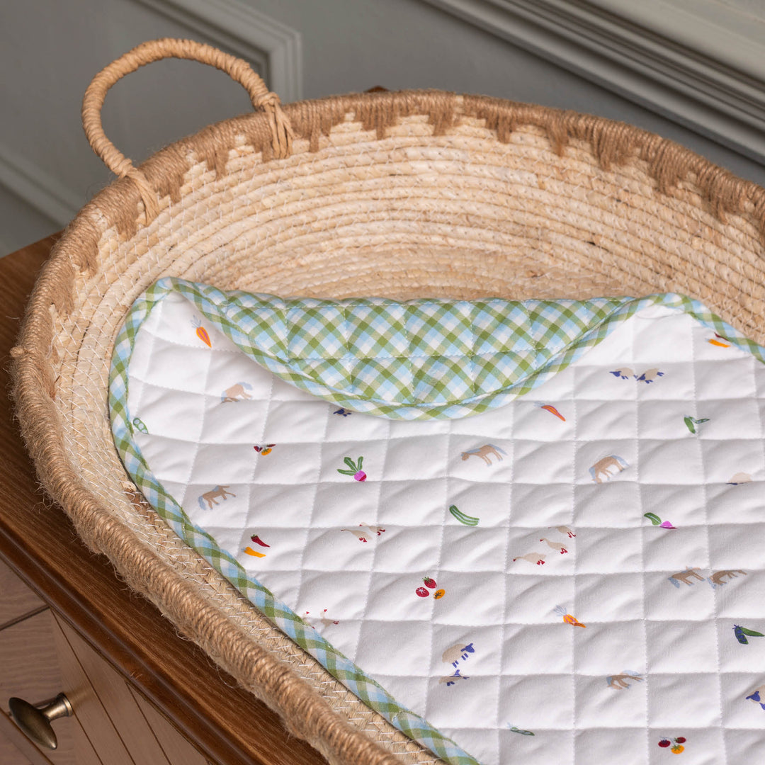 Avery Row - Changing Basket Cotton Liner - Little Farm - Mabel & Fox