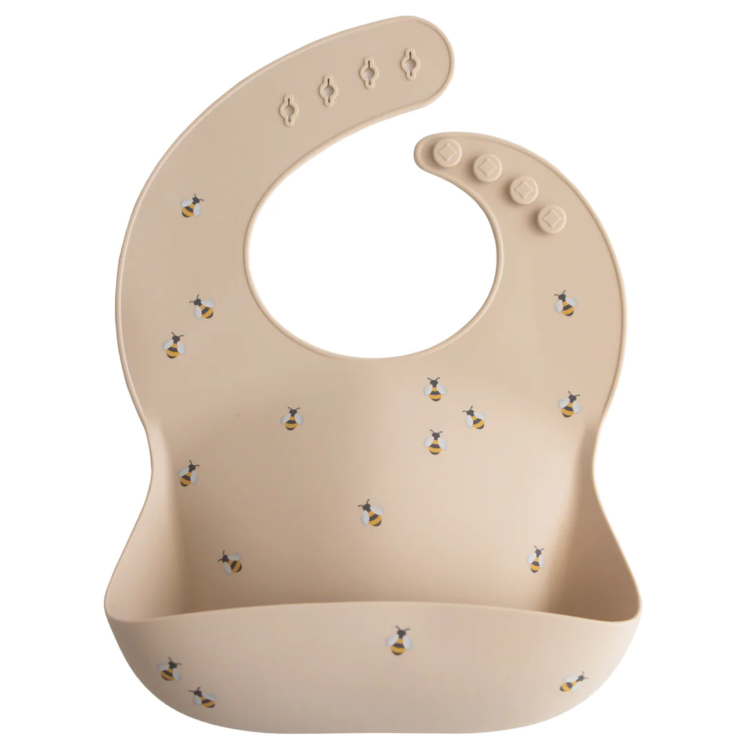 Mushie - Silicone Bib - Bees