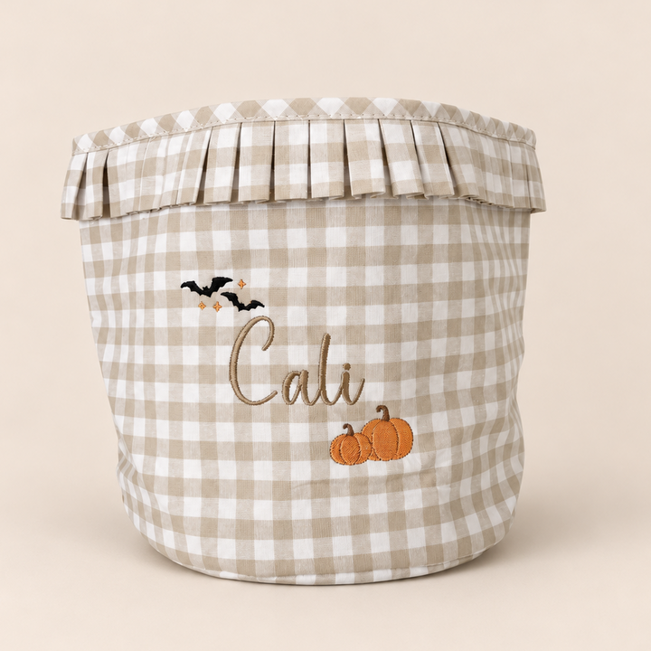 Mabel & Fox - Personalised Gingham Halloween Basket