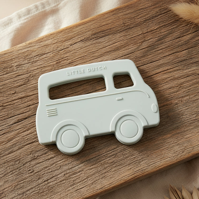 Little Dutch - Silicone Teething Ring - Bus - Mabel & Fox