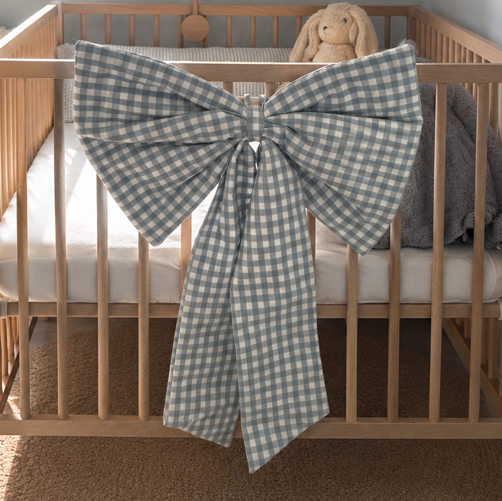 Mabel & Fox - Blue Gingham Bow