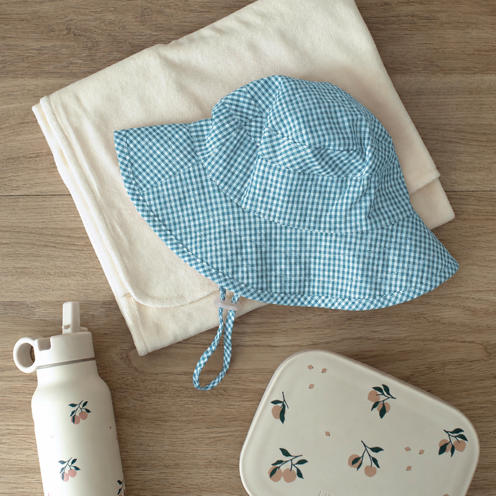 Mabel & Fox - Gingham Sun Hat - Blue