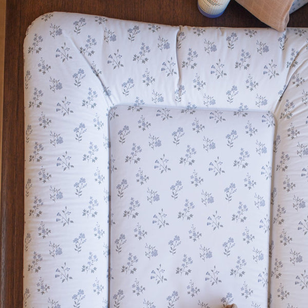 Wilby & Wonder – Cushion Baby Changing Mat - Blue Meadow