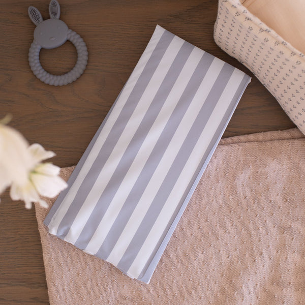Wilby & Wonder – Travel Baby Changing Mat - Blue Stripe - Mabel & Fox