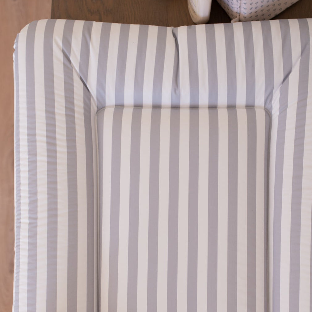 Wilby & Wonder – Cushion Baby Changing Mat - Blue Stripe
