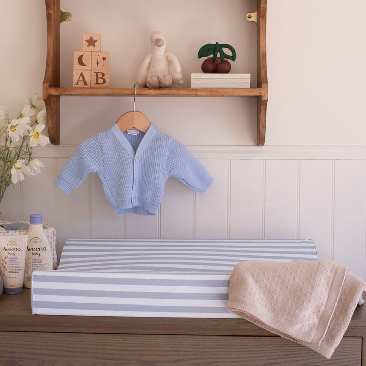 Wilby & Wonder - Wedge Baby Changing Mat - Blue Stripe