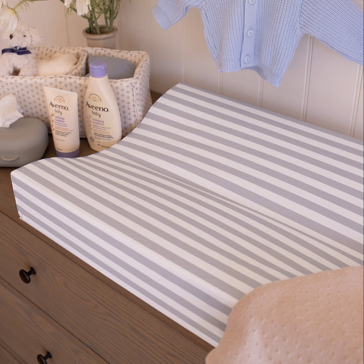 Wilby & Wonder - Wedge Baby Changing Mat - Blue Stripe