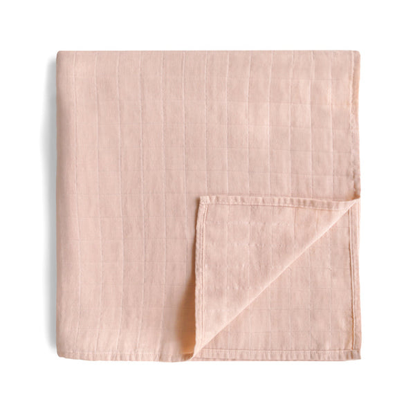 Mushie - Organic Cotton Muslin Swaddle - Blush