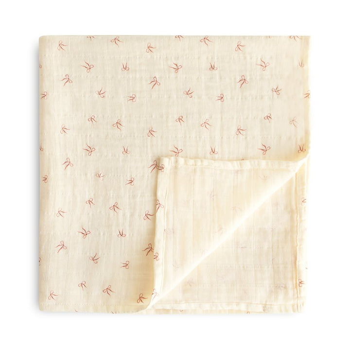 Mushie - Organic Swaddle - Bows