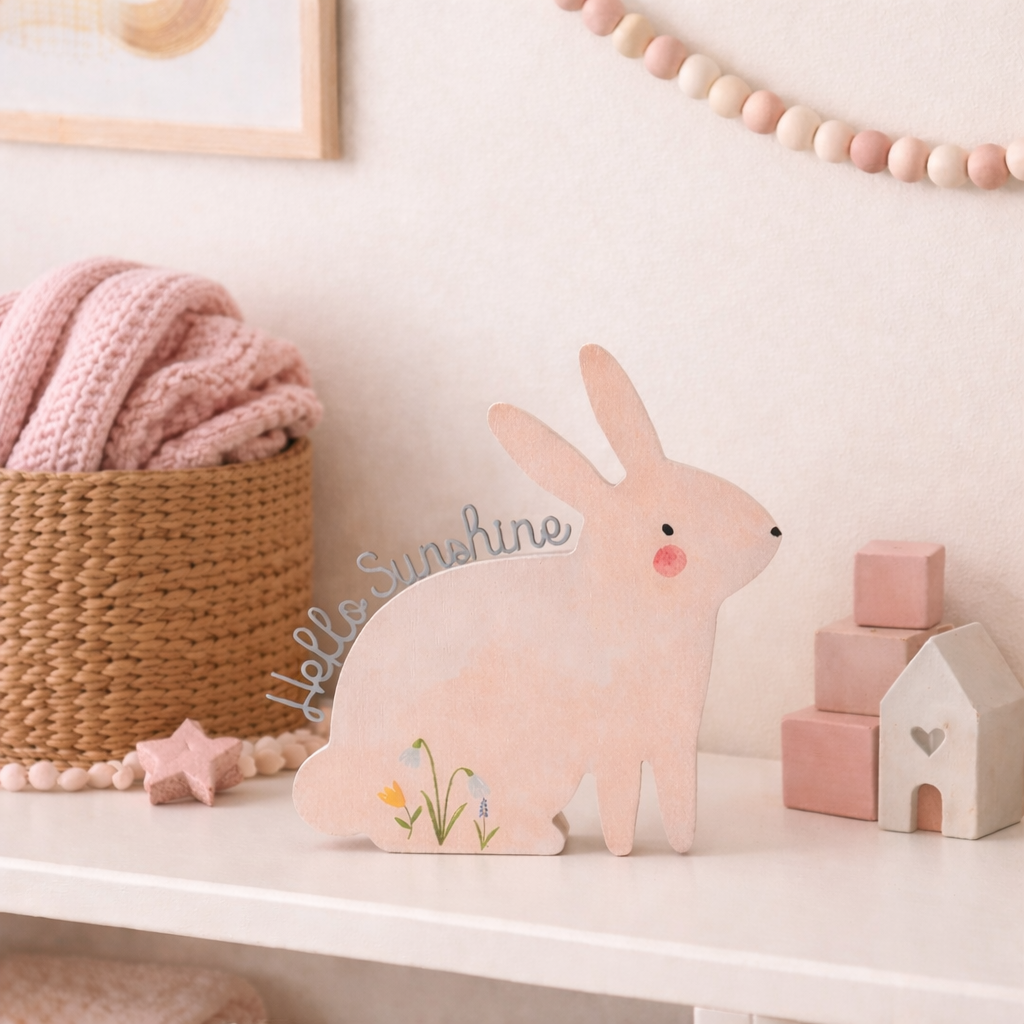 Mabel & Fox - Bunny Plaque - Hello Sunshine - Mabel & Fox