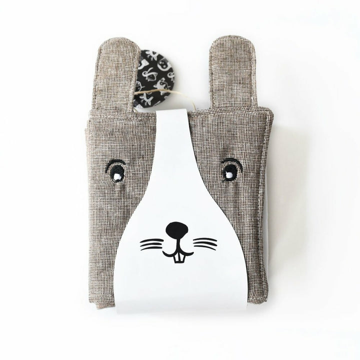 Wee Gallery - Soft Cloth Book - Friendly Face in the Forest - Bunny
