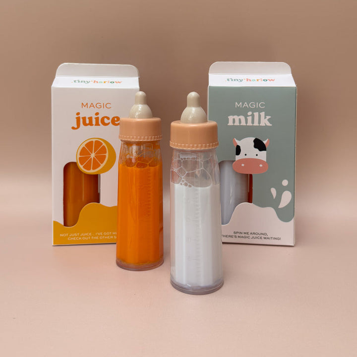 Tiny Harlow - Tiny Tummies - Magic Milk and Juice Bottle Set - Mabel & Fox