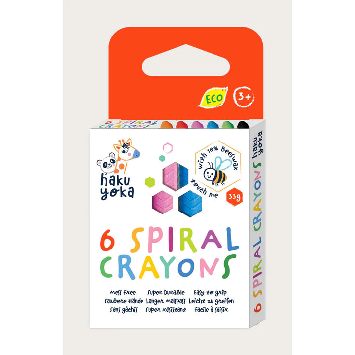Haku Yoka - Spiral Crayons (6 Colours)