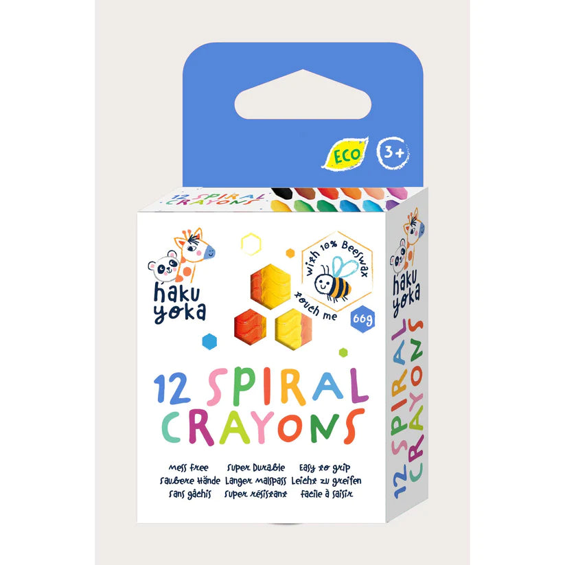 Haku Yoka - Spiral Crayons (12 Colours)