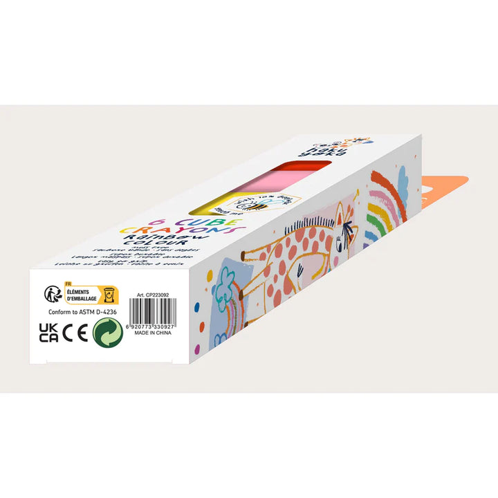 Haku Yoka - Cube Crayons - Rainbow (6 Colours)