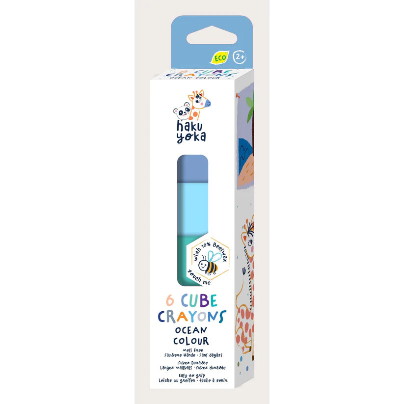 Haku Yoka - Cube Crayons - Ocean (6 Colours)