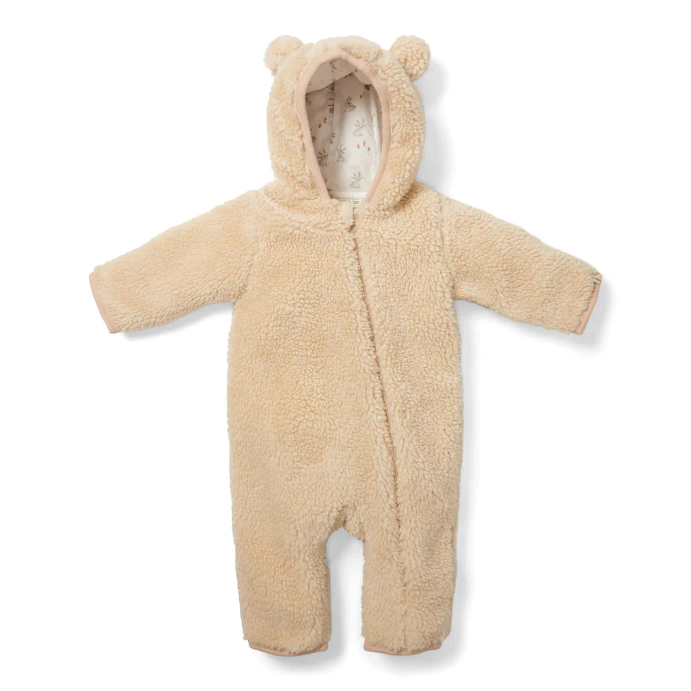 Little Dutch - Teddy One-Piece Suit Baby Bunny - Sand