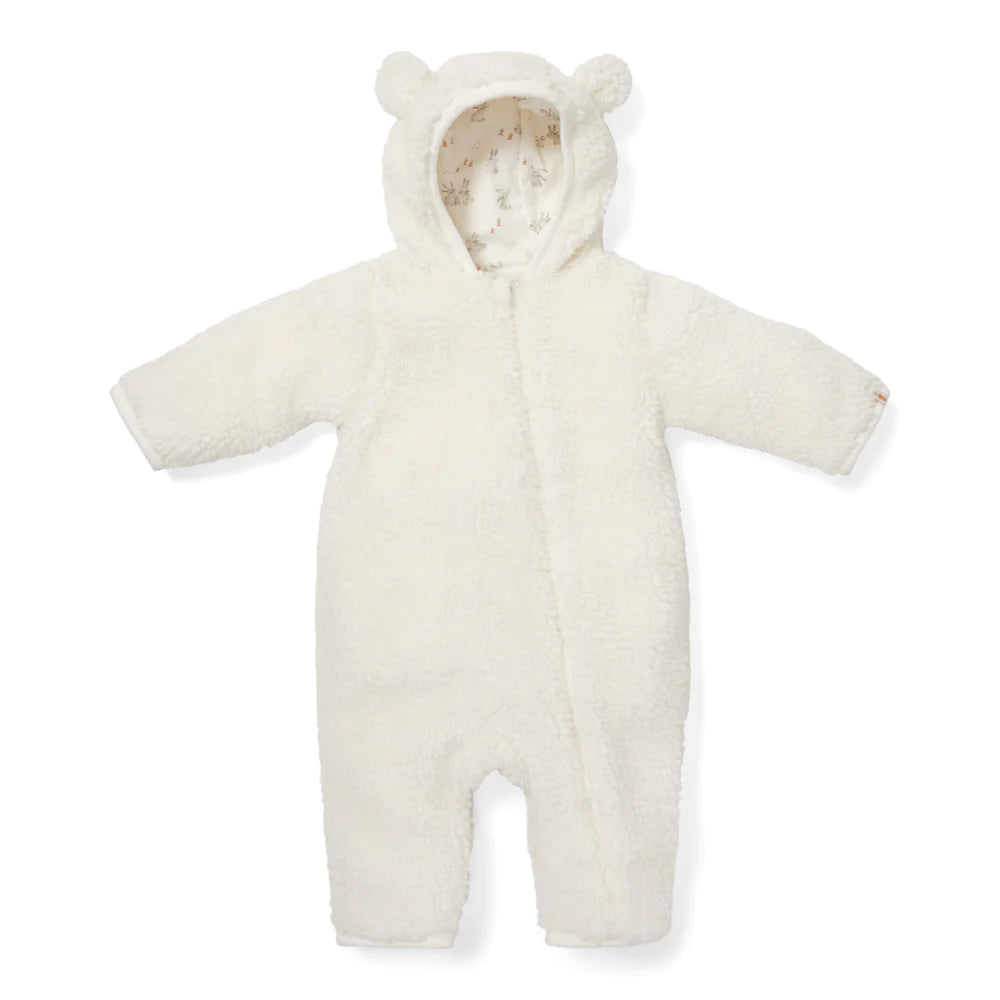 Little Dutch - Teddy One-Piece Suit Baby Bunny - Off-White