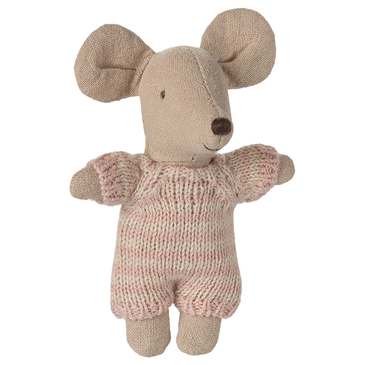 Maileg - Baby Mouse in Carry Cot - Rose
