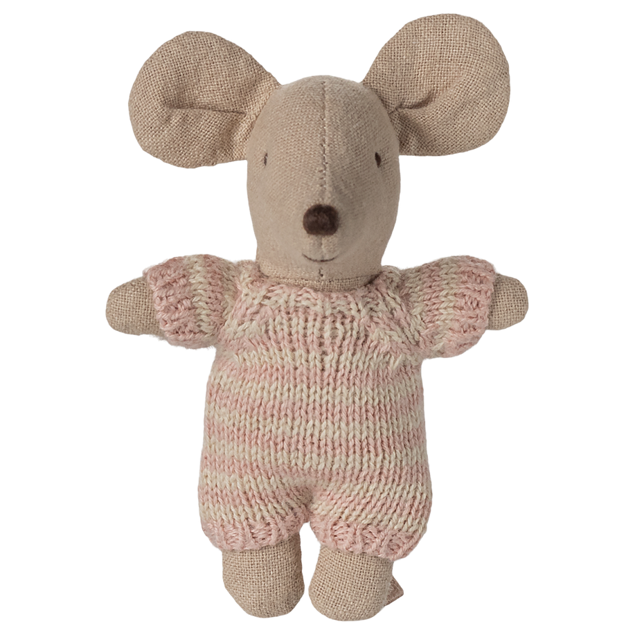 Maileg - Baby Mouse in Carry Cot - Rose