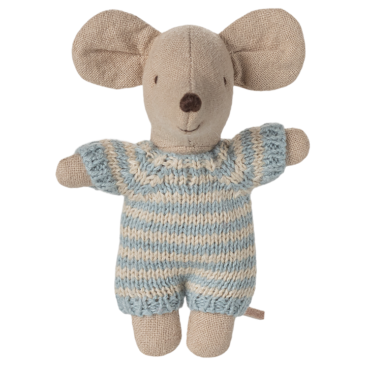 Maileg - Baby Mouse in Carry Cot - Blue