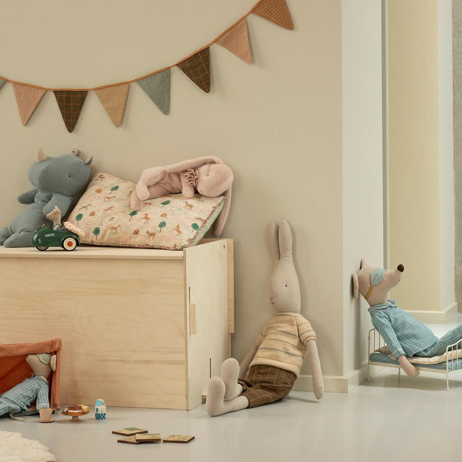 Maileg – Sleeping Bunny Plush – Powder - Mabel & Fox