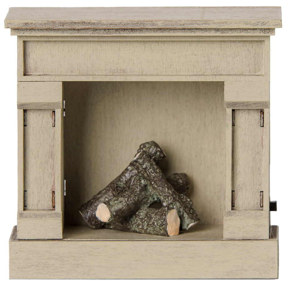 Maileg – Mouse Fireplace – Off White - Mabel & Fox