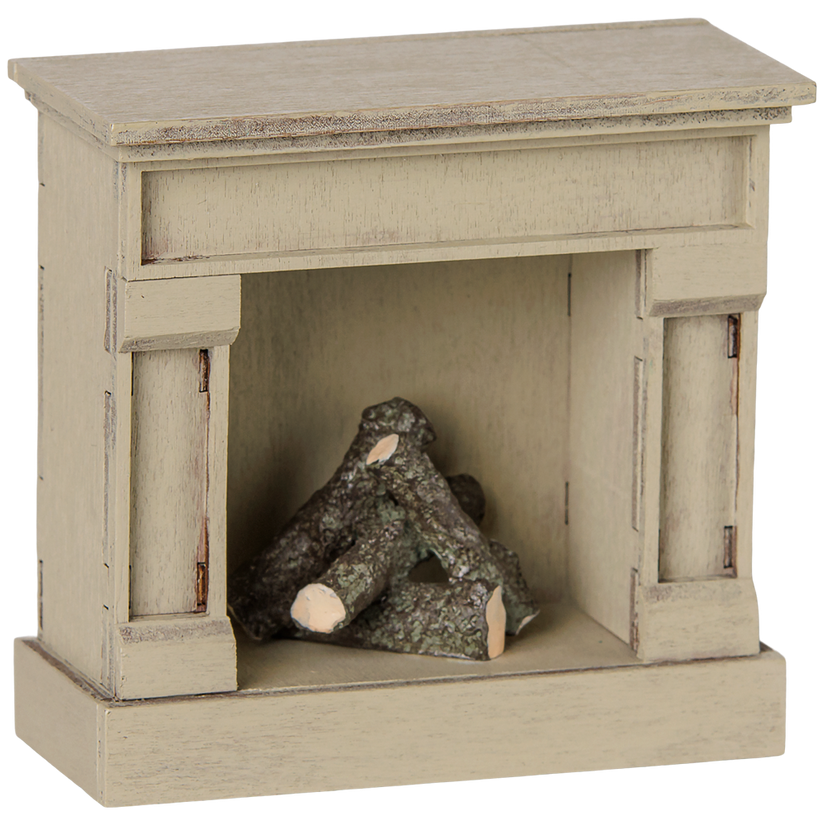 Maileg – Mouse Fireplace – Off White - Mabel & Fox