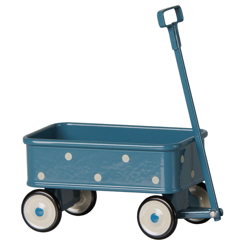 Maileg - Wagon, Mouse - Blue