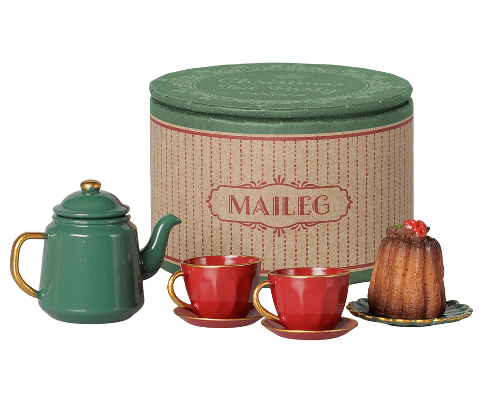 Maileg - Christmas Tea Party, Mouse - Red/Green