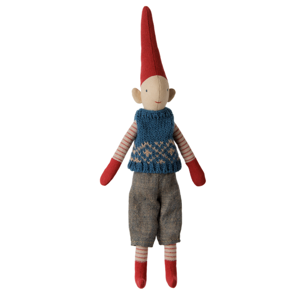 Maileg - Pixy, Boy Size 1 - Blue Knitted Vest
