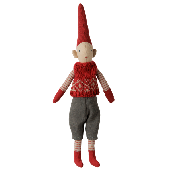 Maileg - Pixy, Boy Size 1 - Red Knitted Vest
