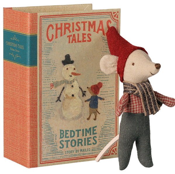 Maileg - Christmas Mouse, Baby in Book