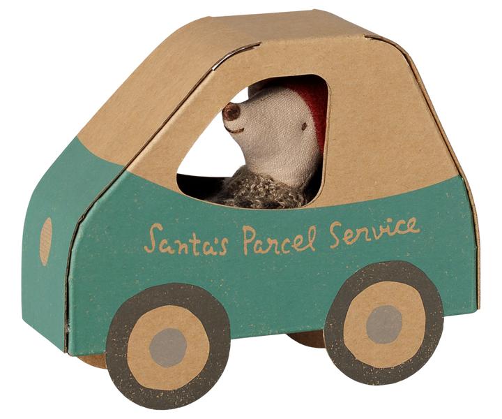 Maileg - Christmas Mouse, Little Brother - Car Box