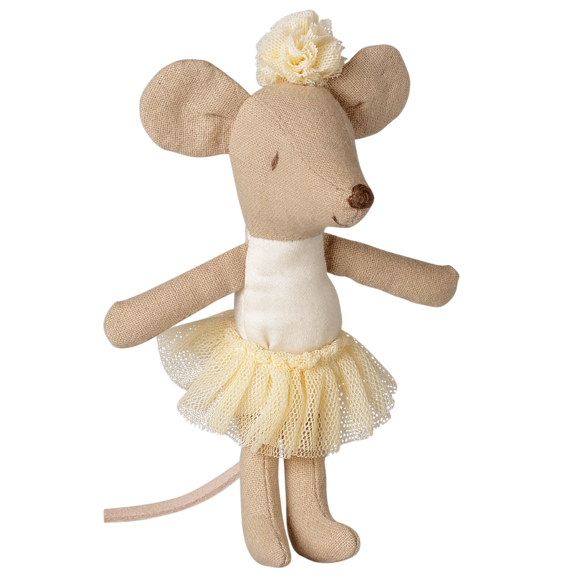 Maileg - Ballerina Mouse, Little Sister - Off White