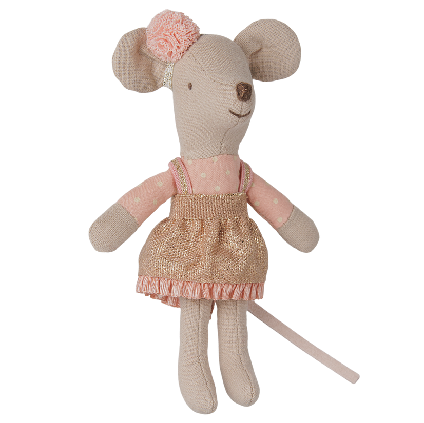 Maileg - Driver Mouse Little Sister & Rattan Cottage House Bundle