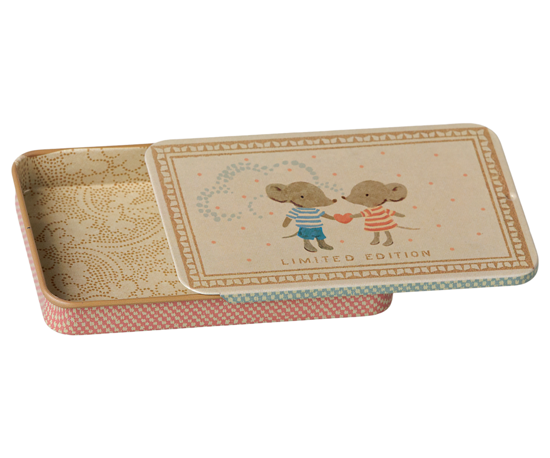 Maileg - Metal Box with Sliding Lid - Mice