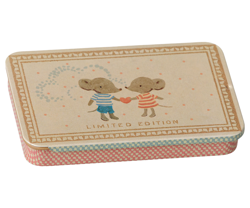 Maileg - Metal Box with Sliding Lid - Mice