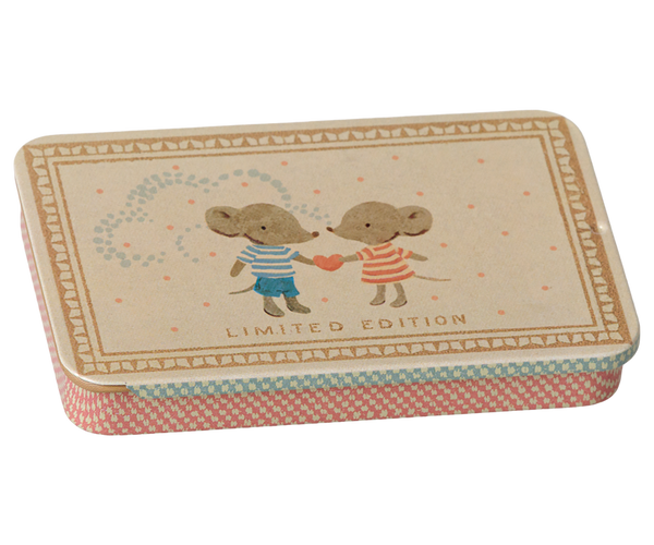 Maileg - Metal Box with Sliding Lid - Mice