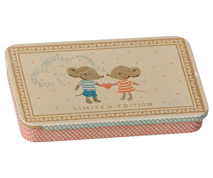 Maileg - Metal Box with Sliding Lid - Mice