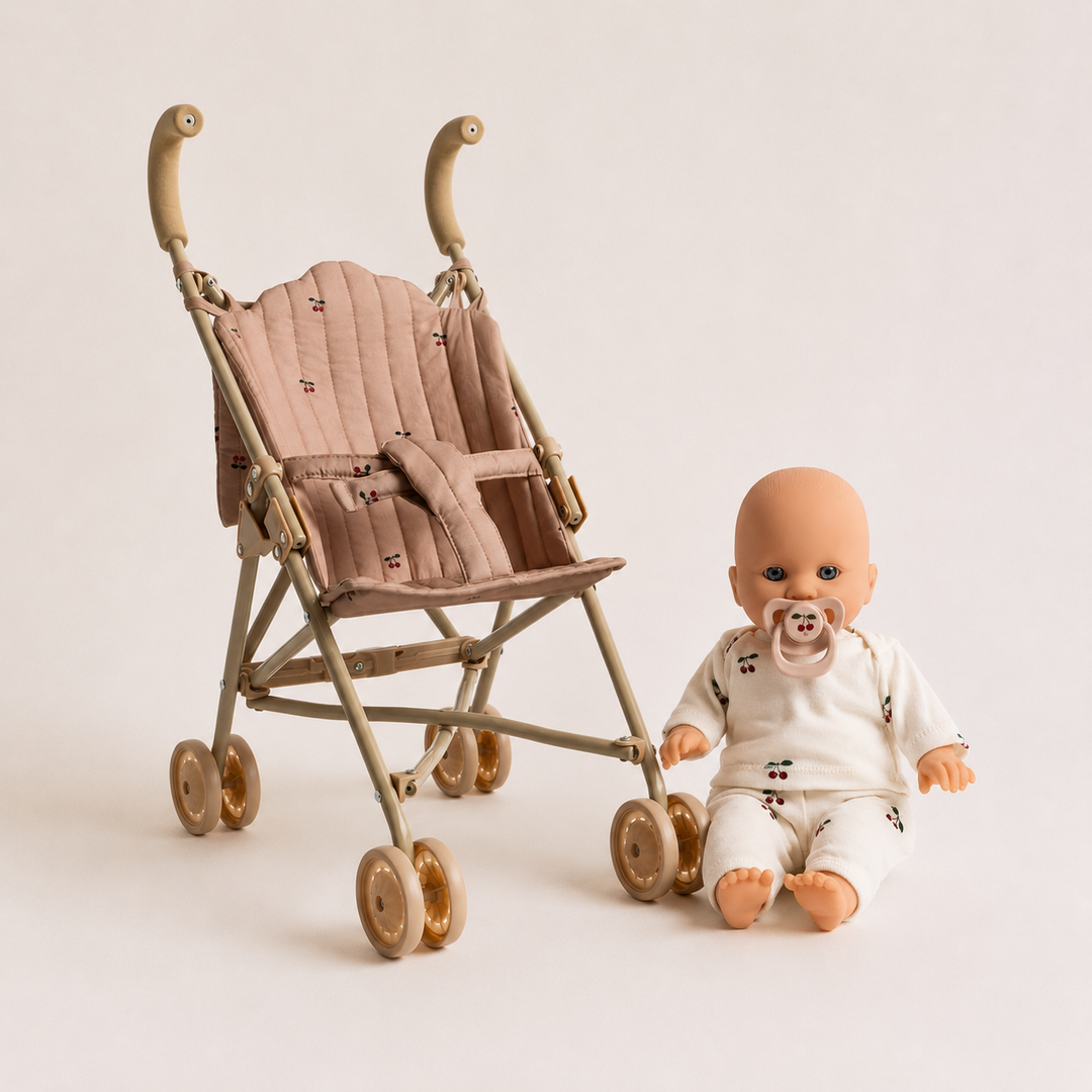Konges Slojd - Elli Doll & Stroller Bundle - Cherry Blush