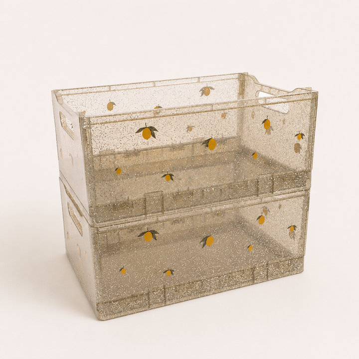 Konges Slojd – Glitter Storage Boxes – Sparkling Blue (2 Pack)