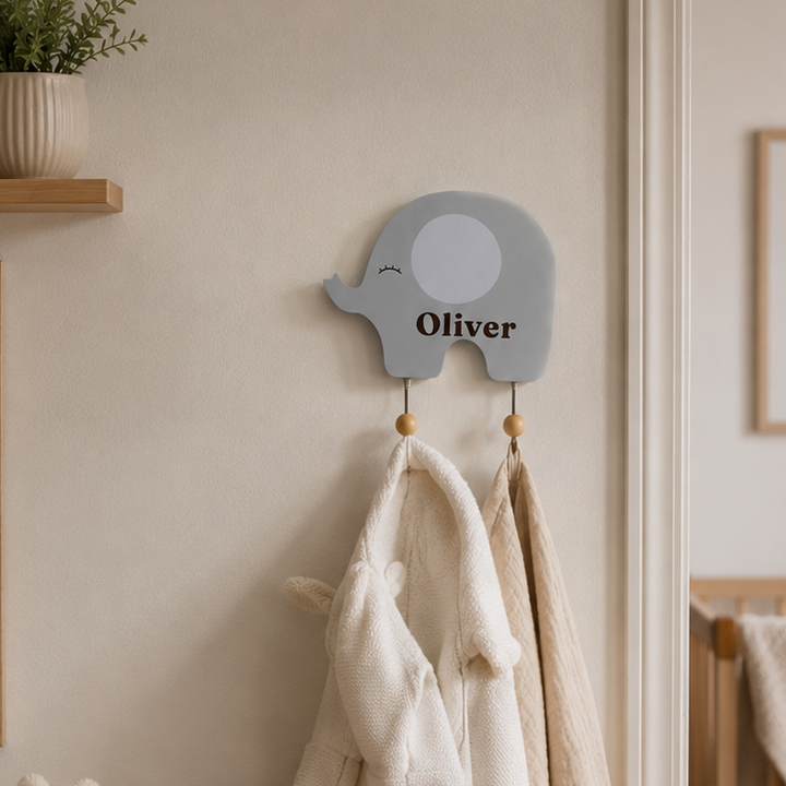 Jabadabado - Personalised Wall Hanger - Safari Elephant