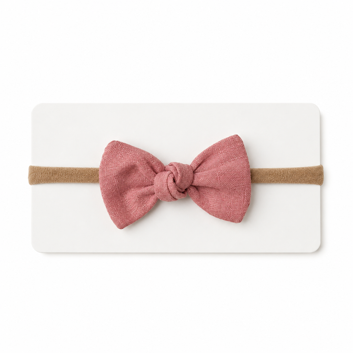 Mini Colettos - Ellory Designs Doll Headband - Margot Knot Bow Blush
