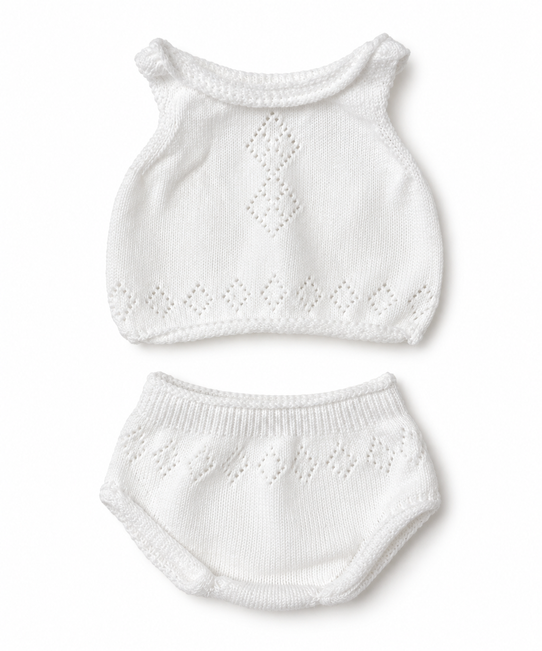 Mini Colettos - Paola Reina Doll Vest & Pants Set - White